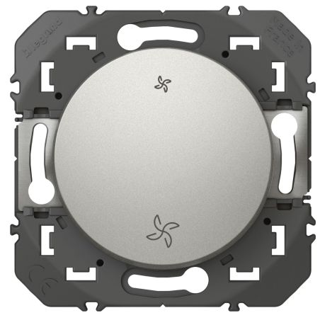 600106 Legrand - Dooxie Poussoir commande VMC 2 vitesses - Aluminium