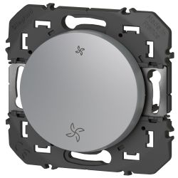 600106 Legrand - Dooxie Poussoir commande VMC 2 vitesses - Aluminium