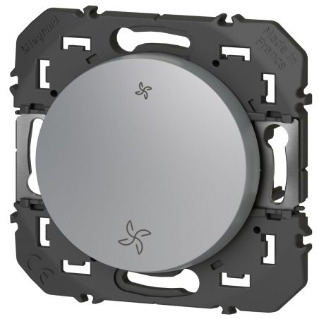 600106 Legrand - Dooxie Poussoir commande VMC 2 vitesses - Aluminium