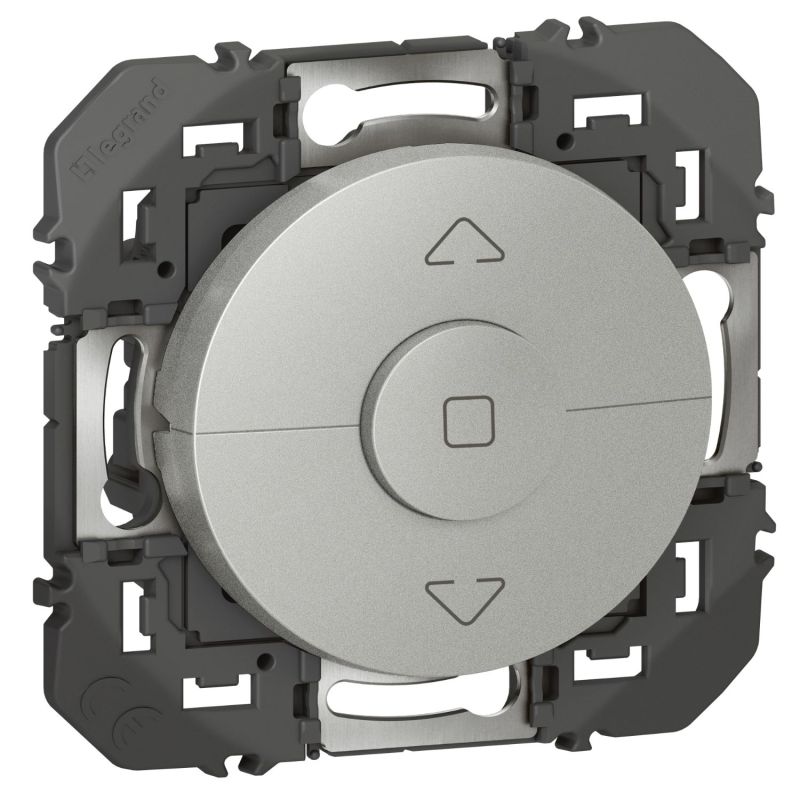 600121 Legrand - Dooxie Interrupteur commande de volets roulants 3 boutons - Aluminium