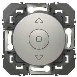 600121 Legrand - Dooxie Interrupteur commande de volets roulants 3 boutons - Aluminium