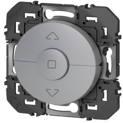 600121 Legrand - Dooxie Interrupteur commande de volets roulants 3 boutons - Aluminium