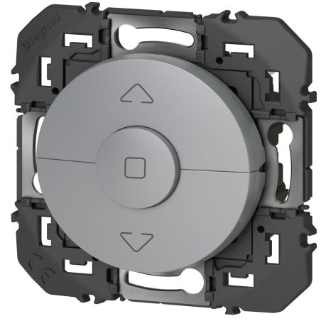 600121 Legrand - Dooxie Interrupteur commande de volets roulants 3 boutons - Aluminium