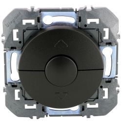 600221 Legrand - Dooxie Interrupteur commande de volets roulants 3 boutons - Noir