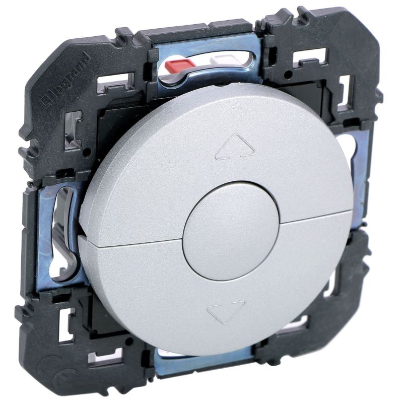 600122 Legrand - Dooxie Poussoir commande de volets roulants 2 boutons - Aluminium