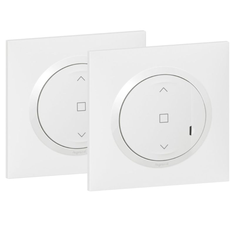 600696A Legrand - Dooxie Prêt-à-poser centraliser volet roulant 1 commande sans fil + 1 interrupteur - Blanc