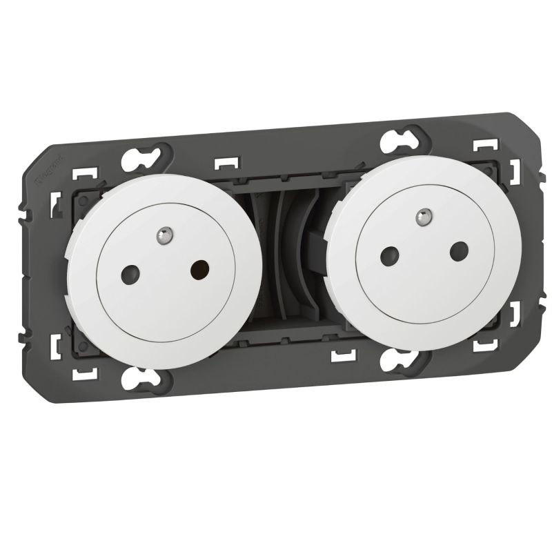 600332 Legrand - Dooxie Double prise de courant 2P+T Surface 16A précâblées - Blanc