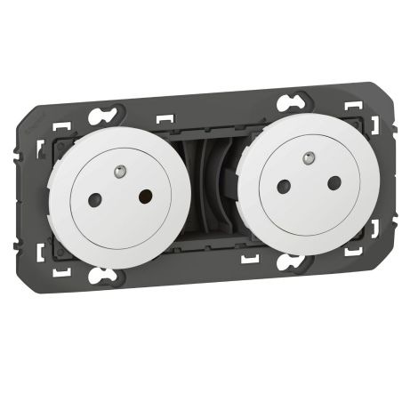 600332 Legrand - Dooxie Double prise de courant 2P+T Surface 16A précâblées - Blanc