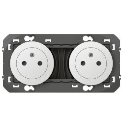 600332 Legrand - Dooxie Double prise de courant 2P+T Surface 16A précâblées - Blanc