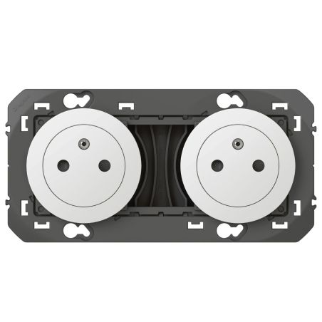 600332 Legrand - Dooxie Double prise de courant 2P+T Surface 16A précâblées - Blanc