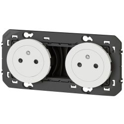 600332 Legrand - Dooxie Double prise de courant 2P+T Surface 16A précâblées - Blanc