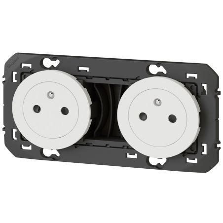 600332 Legrand - Dooxie Double prise de courant 2P+T Surface 16A précâblées - Blanc