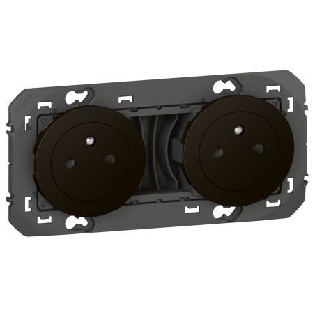 600532 Legrand - Dooxie Double prise de courant 2P+T Surface 16A précâblées - Noir