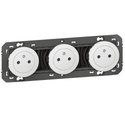 600333 Legrand - Dooxie Triple prise de courant 2P+T Surface 16A précâblées - Blanc