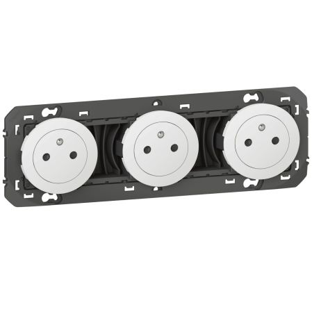 600333 Legrand - Dooxie Triple prise de courant 2P+T Surface 16A précâblées - Blanc