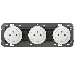 600333 Legrand - Dooxie Triple prise de courant 2P+T Surface 16A précâblées - Blanc