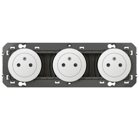 600333 Legrand - Dooxie Triple prise de courant 2P+T Surface 16A précâblées - Blanc