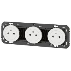 600333 Legrand - Dooxie Triple prise de courant 2P+T Surface 16A précâblées - Blanc