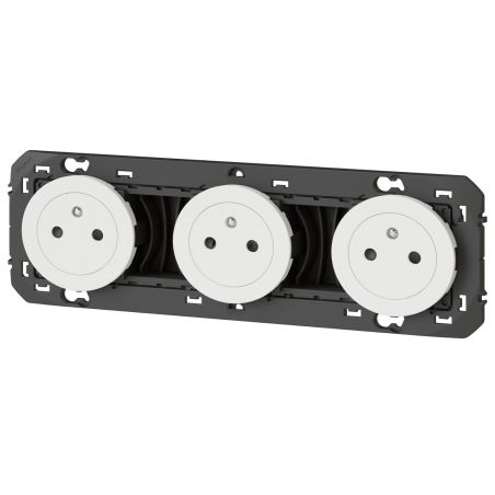 600333 Legrand - Dooxie Triple prise de courant 2P+T Surface 16A précâblées - Blanc