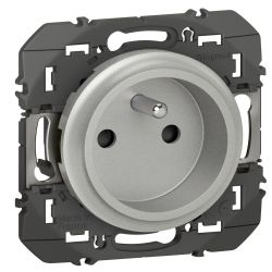 600428 Legrand - Dooxie Prise de courant 2P+T easyréno faible profondeur 16A - Aluminium