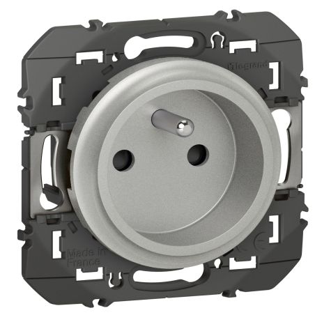 600428 Legrand - Dooxie Prise de courant 2P+T easyréno faible profondeur 16A - Aluminium