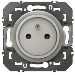 600428 Legrand - Dooxie Prise de courant 2P+T easyréno faible profondeur 16A - Aluminium