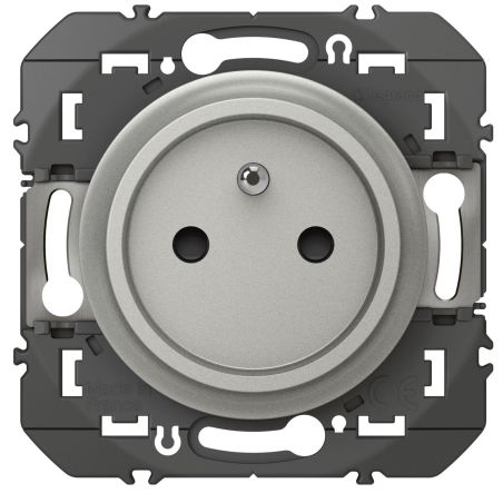 600428 Legrand - Dooxie Prise de courant 2P+T easyréno faible profondeur 16A - Aluminium
