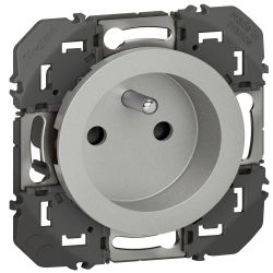 600437 Legrand - Dooxie Prise de courant 2P+T à puits 16A - Aluminium