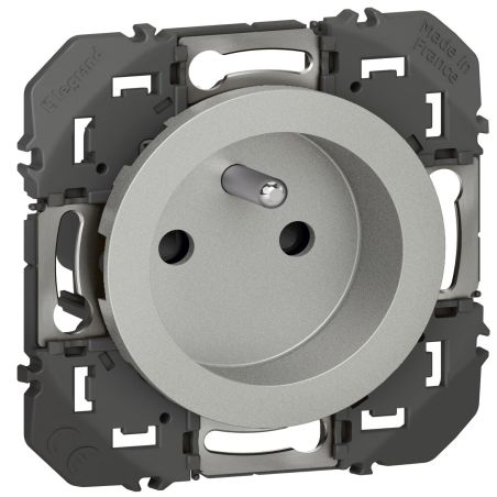 600437 Legrand - Dooxie Prise de courant 2P+T à puits 16A - Aluminium