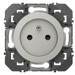 600437 Legrand - Dooxie Prise de courant 2P+T à puits 16A - Aluminium
