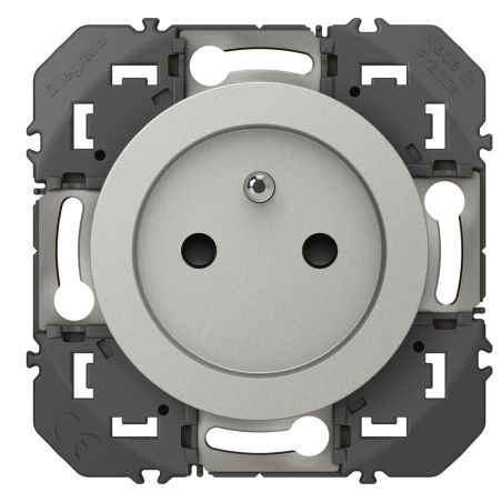 600437 Legrand - Dooxie Prise de courant 2P+T à puits 16A - Aluminium