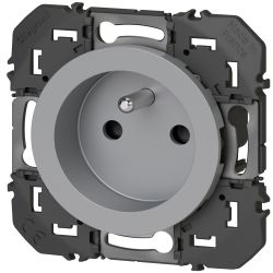 600437 Legrand - Dooxie Prise de courant 2P+T à puits 16A - Aluminium