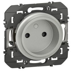 600434 Legrand - Dooxie Prise de courant 2P à puits 16A - Aluminium