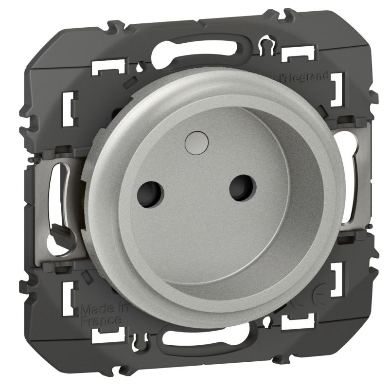 600434 Legrand - Dooxie Prise de courant 2P à puits 16A - Aluminium
