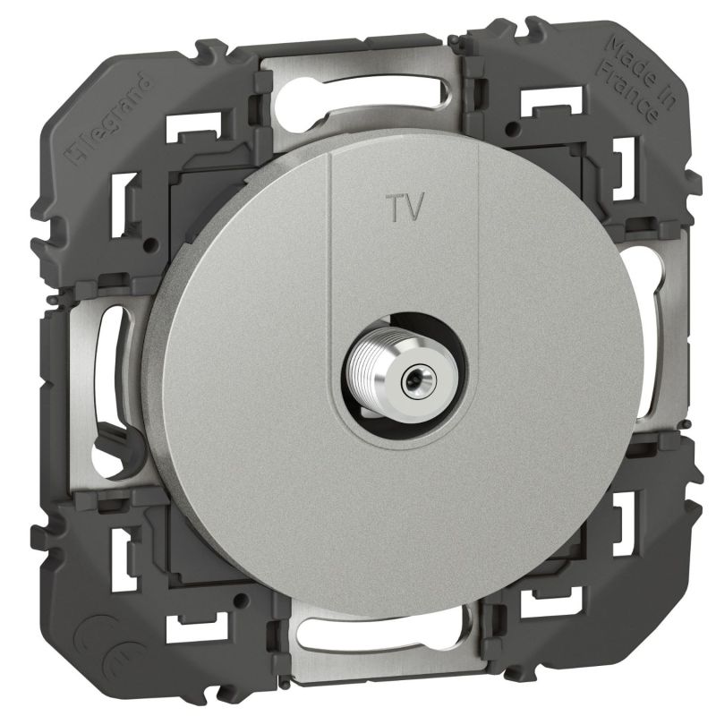 600450 Legrand - Dooxie Prise TV TypeF à visser - Aluminium