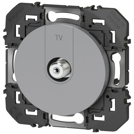 600450 Legrand - Dooxie Prise TV TypeF à visser - Aluminium