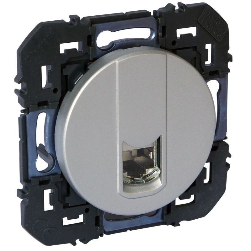 600474 Legrand - Dooxie Prise RJ45 catégorie 6A STP grade 3 - Aluminium