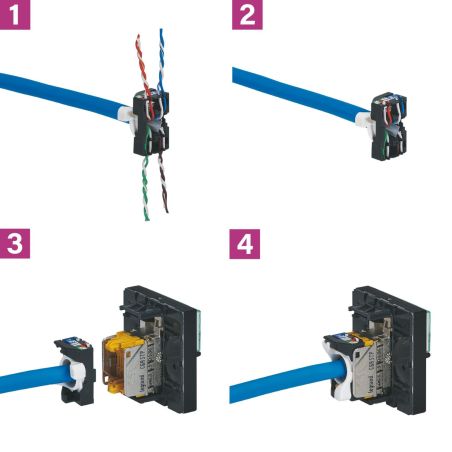 600474 Legrand - Dooxie Prise RJ45 catégorie 6A STP grade 3 - Aluminium