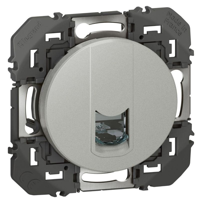 600476 Legrand - Dooxie Prise RJ45 catégorie 6 FTP - Aluminium