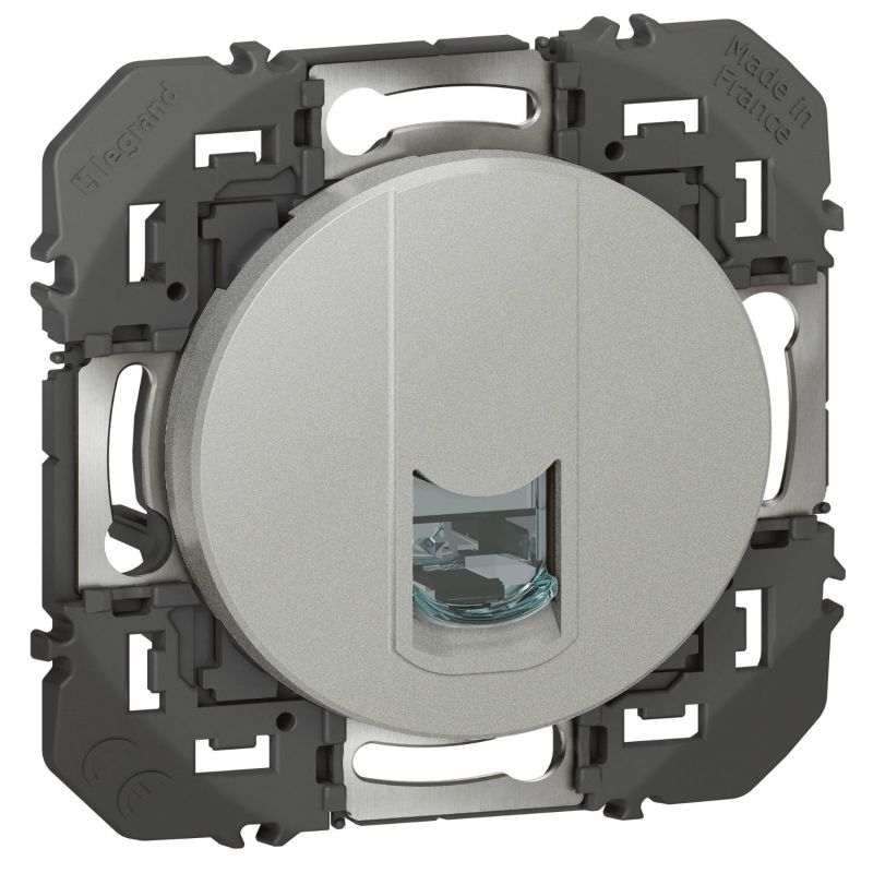600477 Legrand - Dooxie Prise RJ45 catégorie 5e FTP - Aluminium