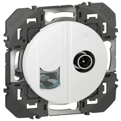 600352 Legrand - Dooxie Prise TV + RJ45 catégorie 6 STP compacte - Blanc