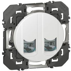 600378 Legrand - Dooxie Double prise RJ45 catégorie 6 STP - Blanc