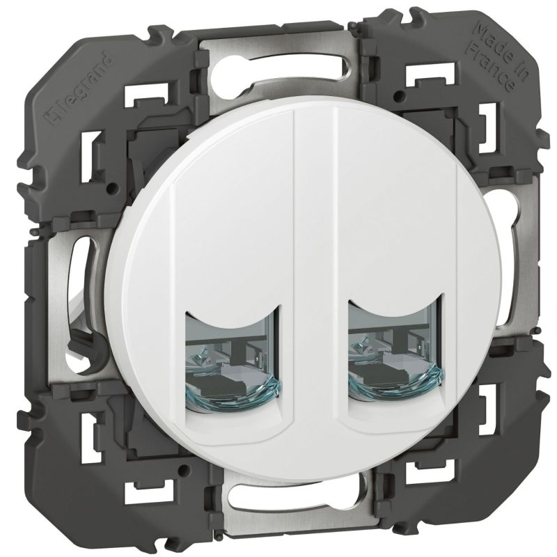 600378 Legrand - Dooxie Double prise RJ45 catégorie 6 STP - Blanc