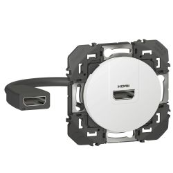 600385 Legrand - Dooxie Prise HDMI 2.0 Type A préconnectorisée - Blanc