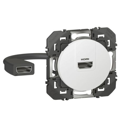 600385 Legrand - Dooxie Prise HDMI 2.0 Type A préconnectorisée - Blanc