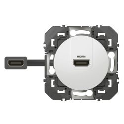 600385 Legrand - Dooxie Prise HDMI 2.0 Type A préconnectorisée - Blanc