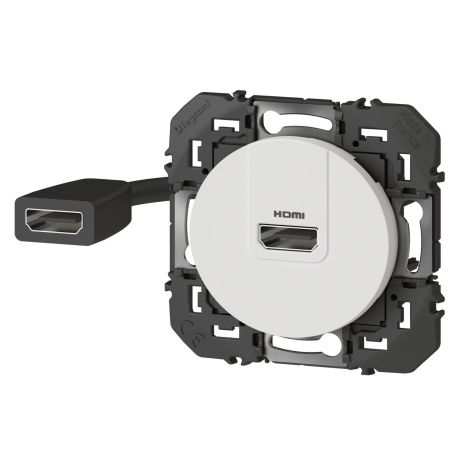 600385 Legrand - Dooxie Prise HDMI 2.0 Type A préconnectorisée - Blanc