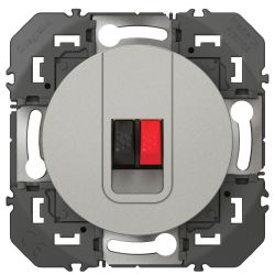 600481 Legrand - Dooxie Prise haut-parleur simple - Aluminium
