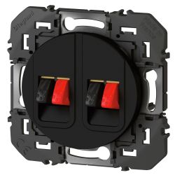 600582 Legrand - Dooxie Prise haut-parleur double - Noir