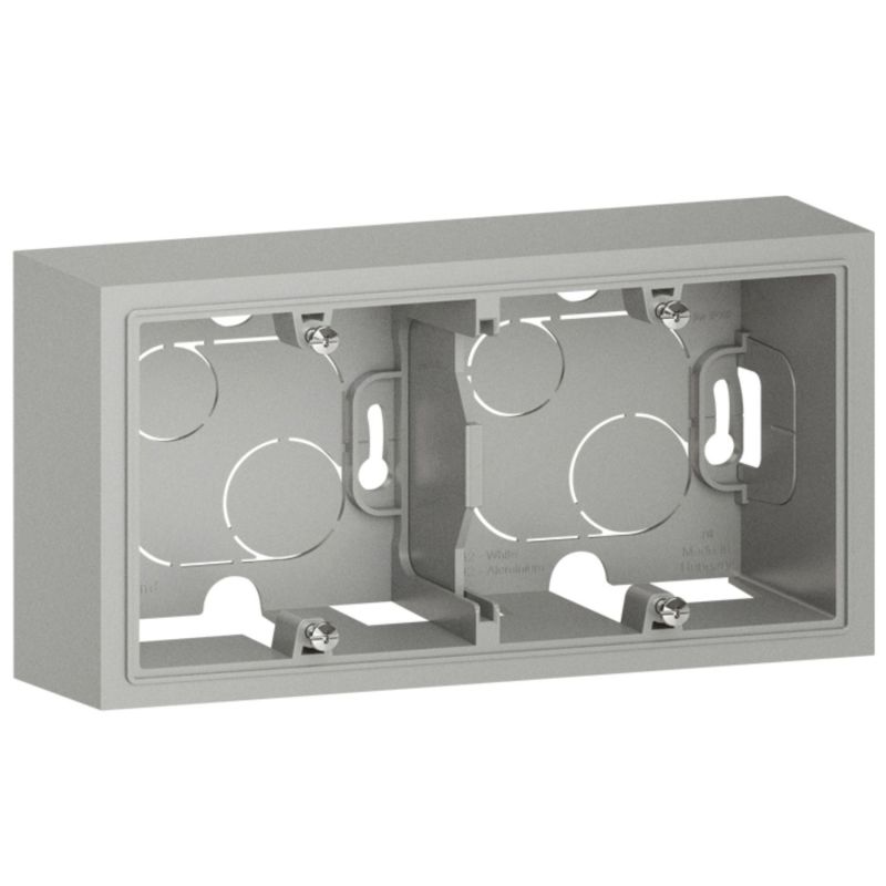 600142 Legrand - Dooxie Cadre saillie 2 postes - Aluminium